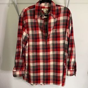 Eddie Bauer Women’s Flannel Half-Zip Shirt Size M